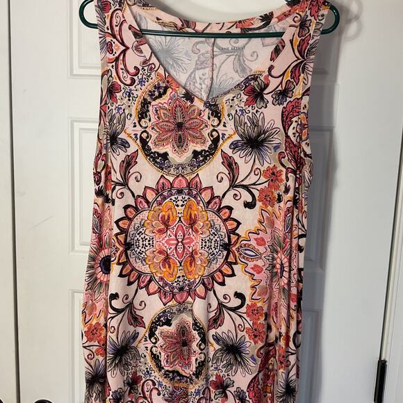 Lane Bryant Multicolor Floral Stretch Tank 14/16 - Picture 2 of 7